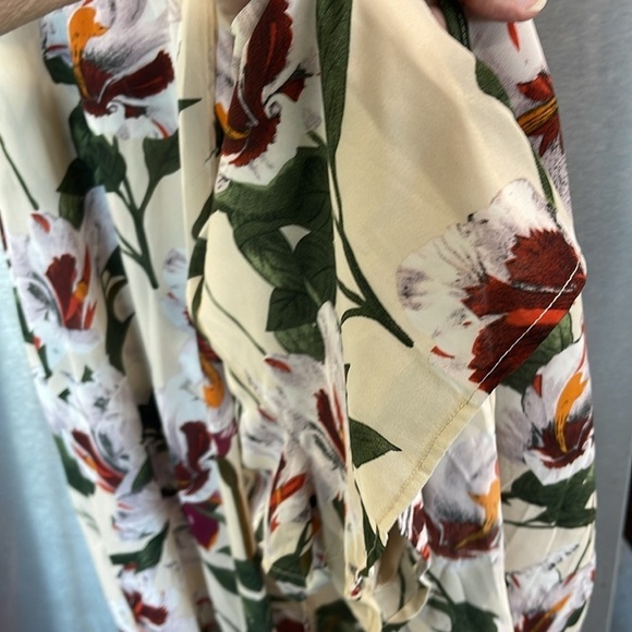 Entro Shorts Dress maxi Tropical Floral women’s Lg ,‎ sheer full split skirt - Picture 6 of 11